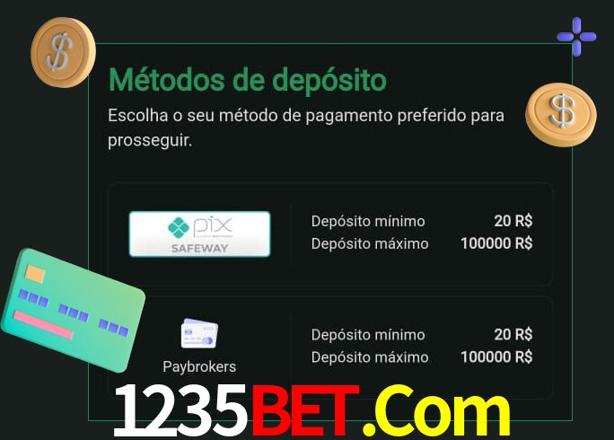 O cassino 1235Bet.Com oferece uma grande variedade de métodos de pagamento